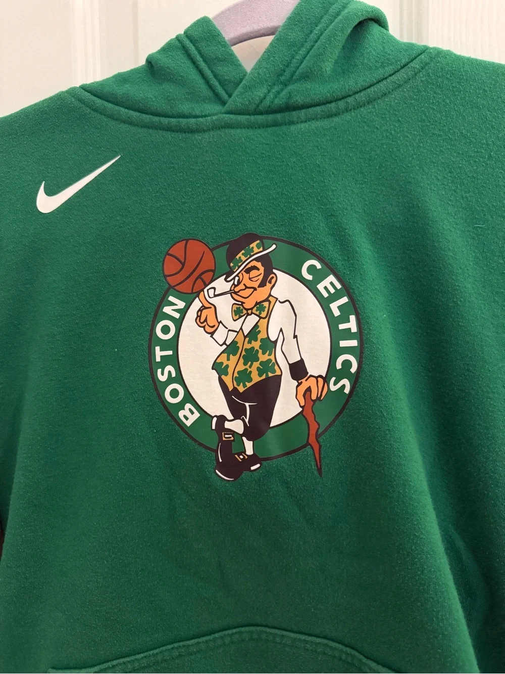 Nike Green Boston Celtics Hooded Sweatshirt with Team Logo